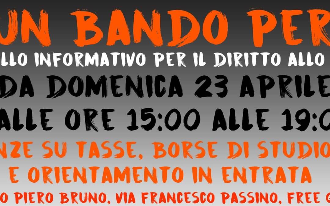 C’è un Bando per Te – Sportello per il Diritto allo Studio