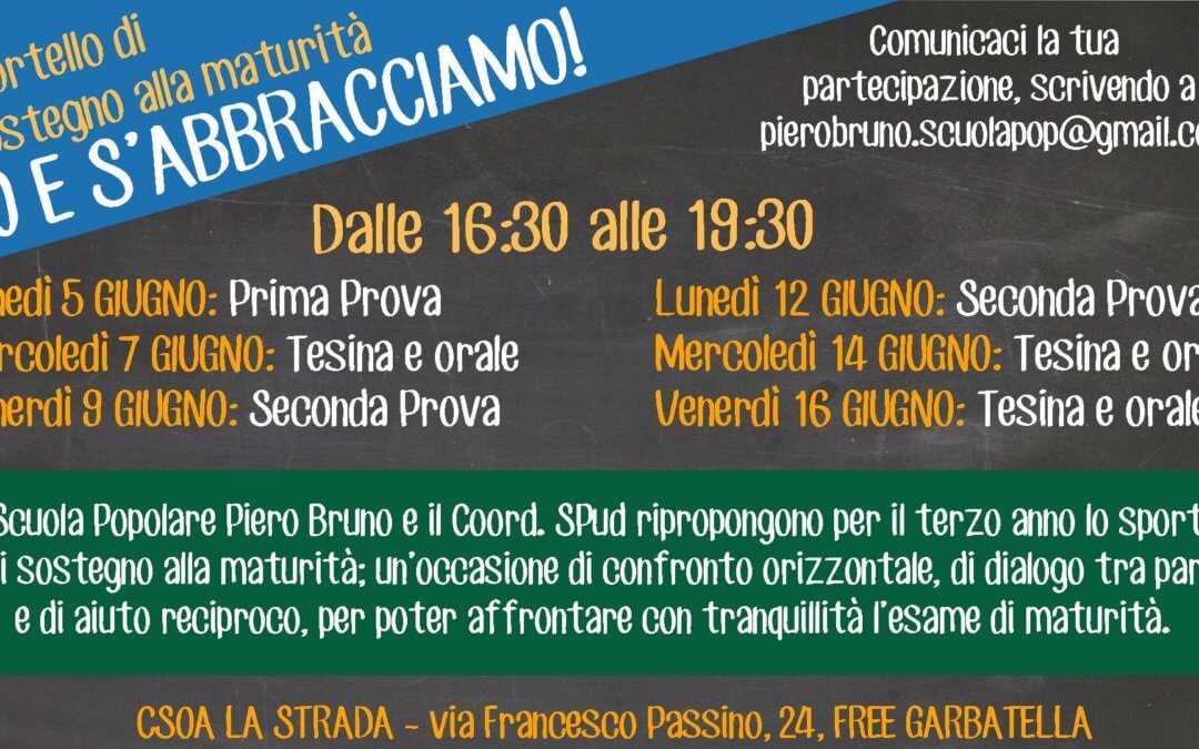 Sportello di sostegno alla maturità – Tesina e Orale