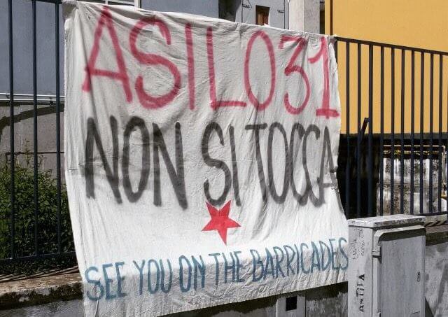 L@P Asilo31 non si tocca, complici e solidali con i compagni e le compagne!