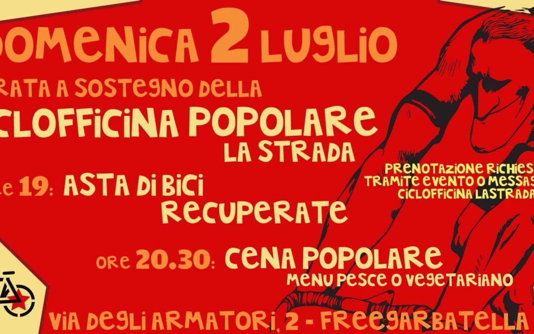 Ciclofficina ai fornelli !!!!!! – Asta di bici e Cena a sostegno