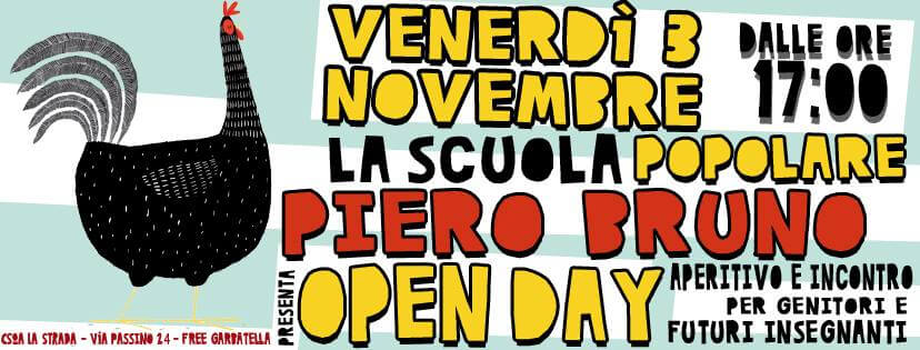 Open Day alla Scuola Pop Piero Bruno – Non Mancare!